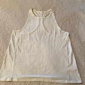 Athleta size medium white eyelet tank.